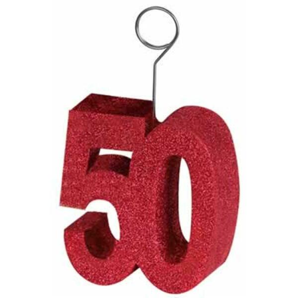 Goldengifts Red Glittered 50 Photo And Balloon Holder, 6PK GO48273